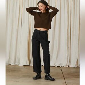 Ali Golden  Cotton Utility
Painter Pants Black Sz Medium